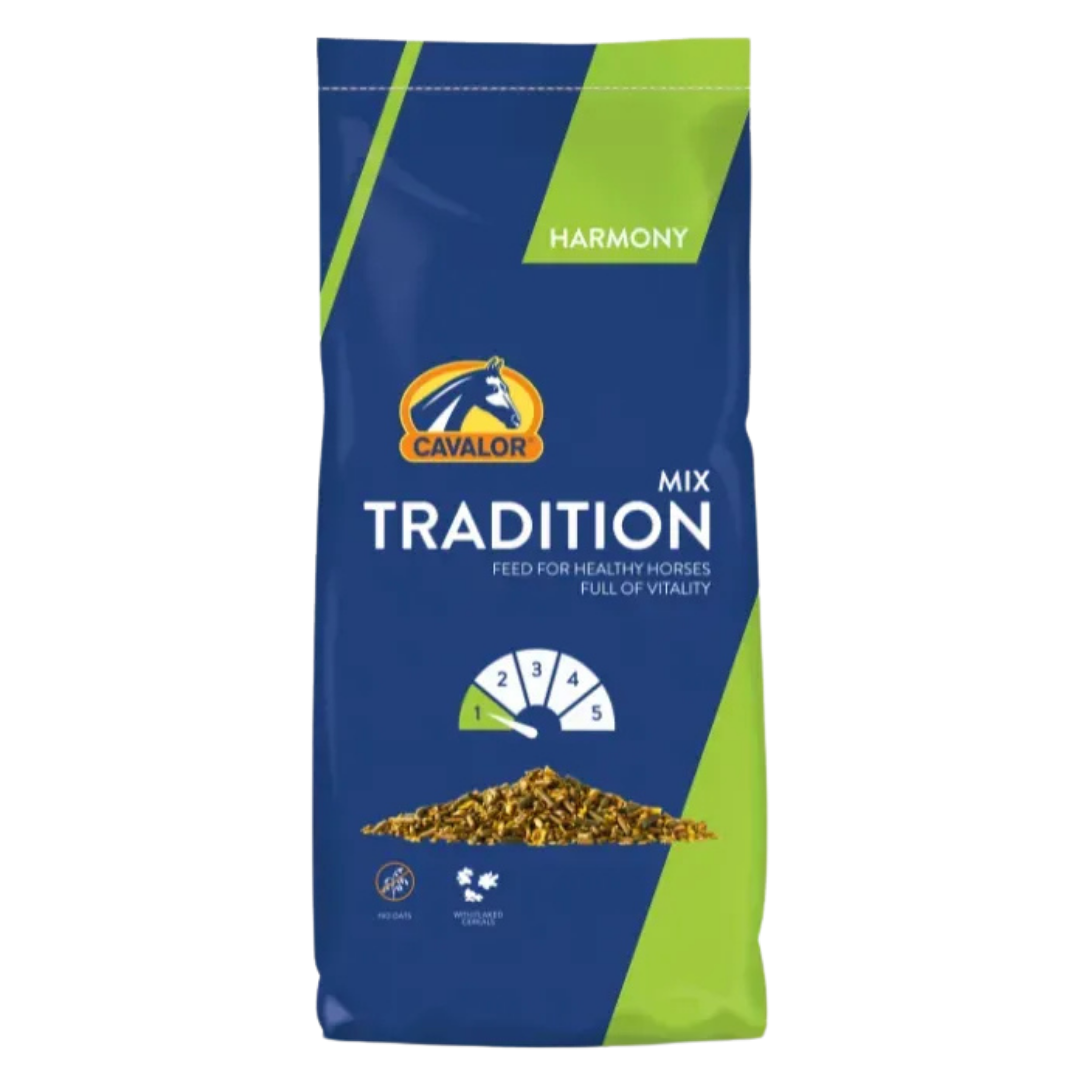 Cavalor Tradition Mix horse feed bag.