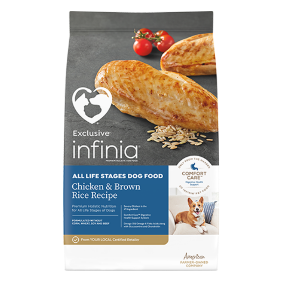 Infinia All Life Stages Dog Food Chicken & Brown Rice Recipe