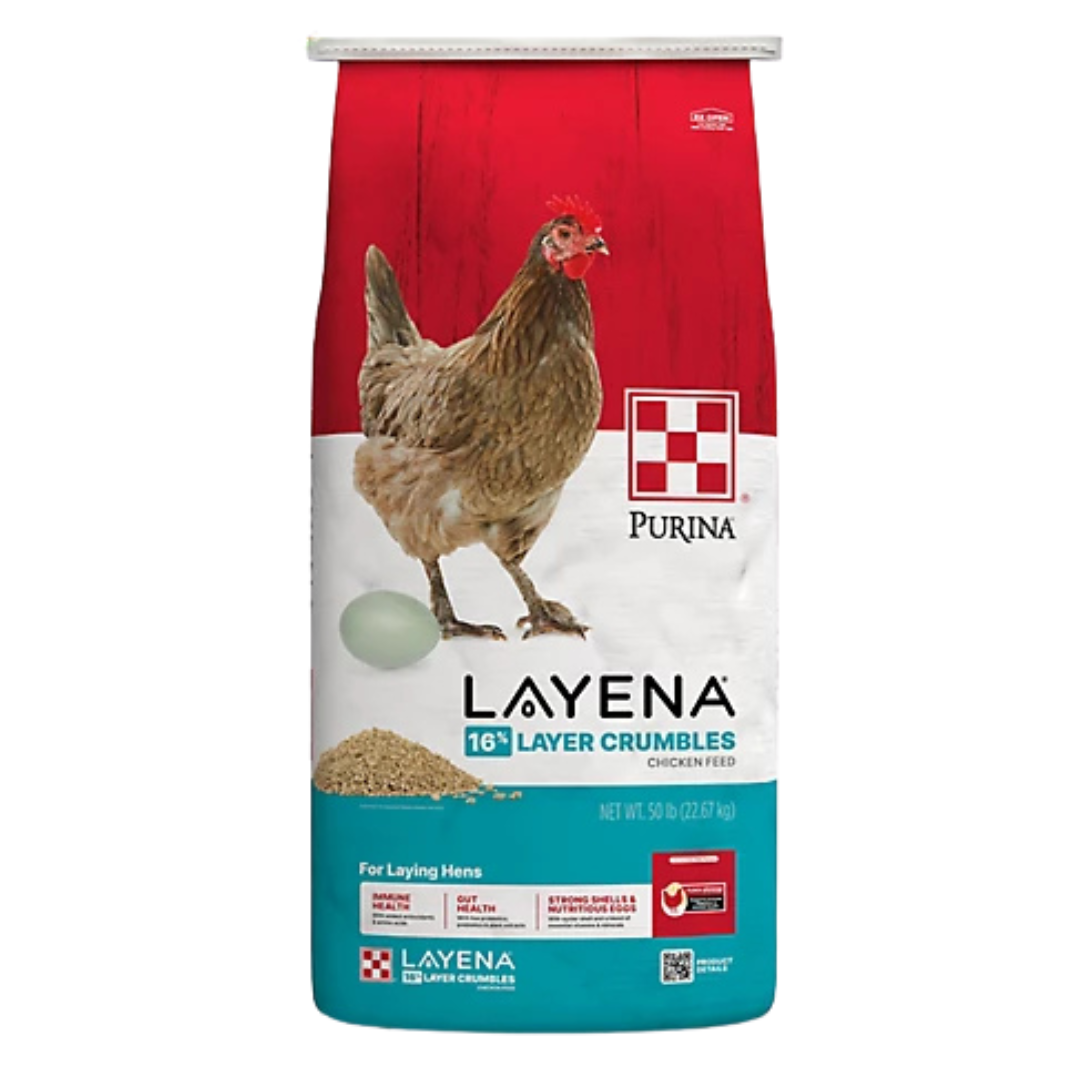 Purina Layena Layer Crumbles Chicken Feed 50-lb bag