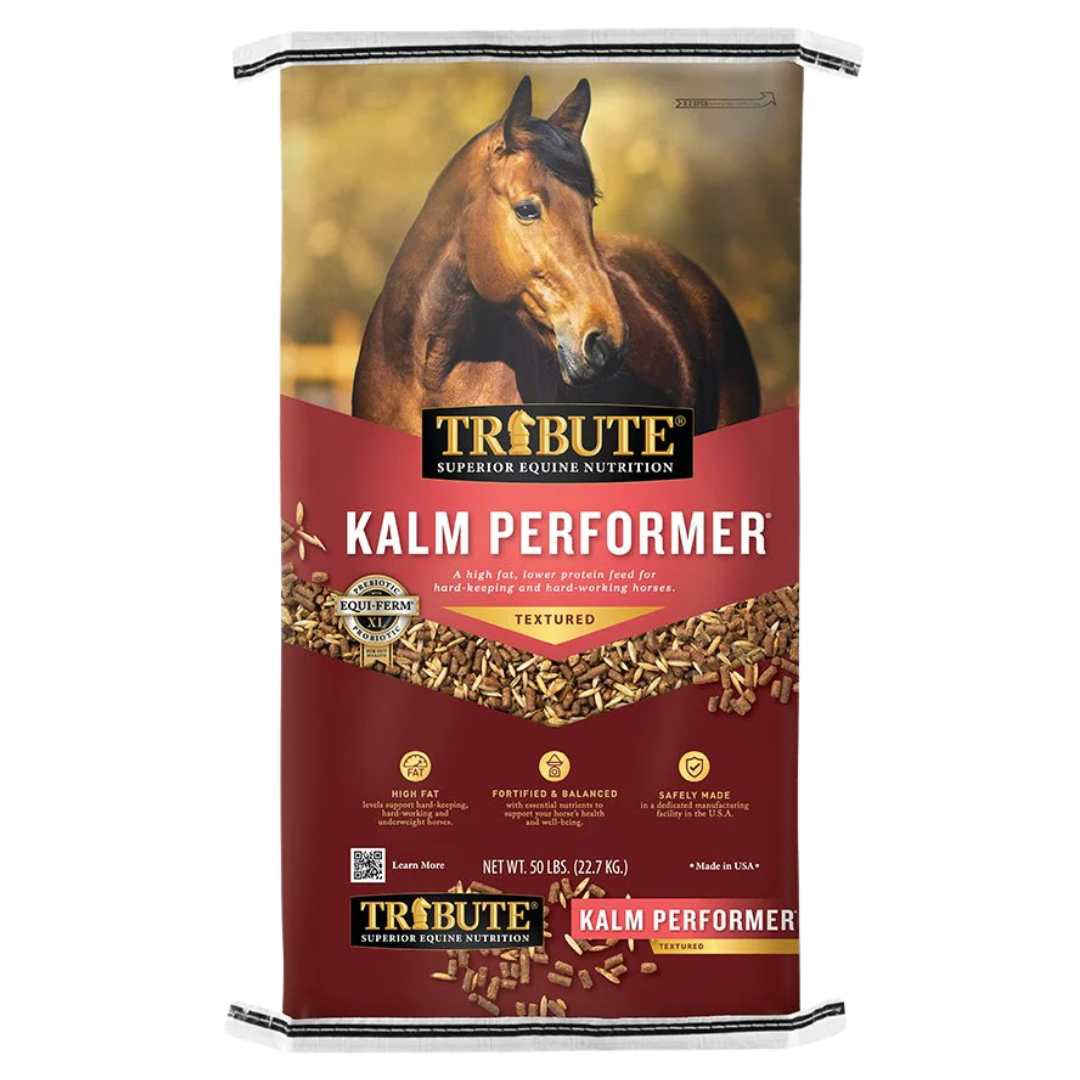 Tribute Kalm Performer Textured Horse Feed. 50-lb bag.