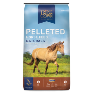 Triple Crown Naturals Pelleted. 50-lb bag of horse feed.