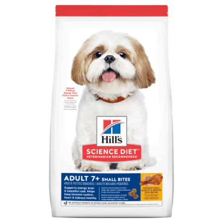 Hill's Science Diet Adult 7+ Small Bites Chicken Meal, Barley & Brown Rice Recipe Dog Food