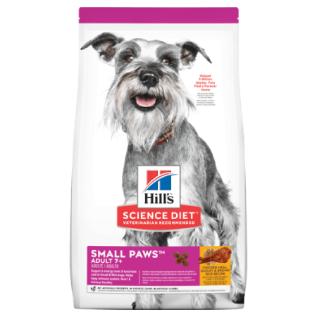 Hill's Science Diet Adult 7+ Small Paws Chicken Meal, Barley & Brown Rice Recipe Dog Food