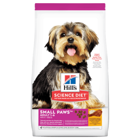 Hill's Science Diet Adult Small Paws Chicken Meal & Rice Recipe Dog Food