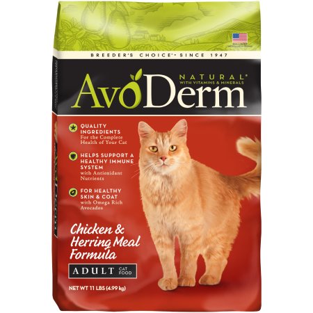 AvoDerm Natural Adult Chicken & Herring Meal Formula dry cat food