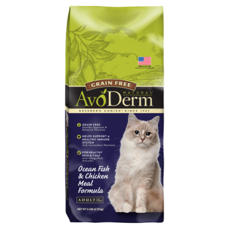 AvoDerm Natural Grain Free Ocean Fish & Chicken Meal Formula dry cat food