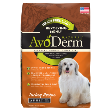 AvoDerm Natural Limited Ingredient Diet Revolving Menu Turkey Recipe