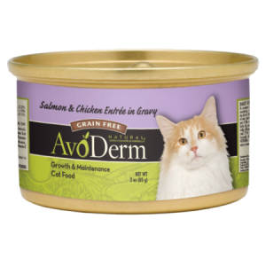 AvoDerm Natural Grain Free Salmon & Chicken Entrée in Gravy wet cat food