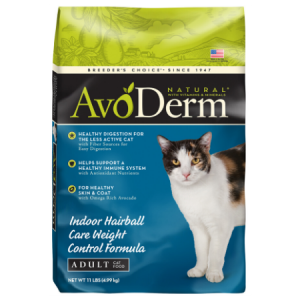 AvoDerm Natural Indoor Weight Control Formula with Hairball Relief Adult Dry Cat Food