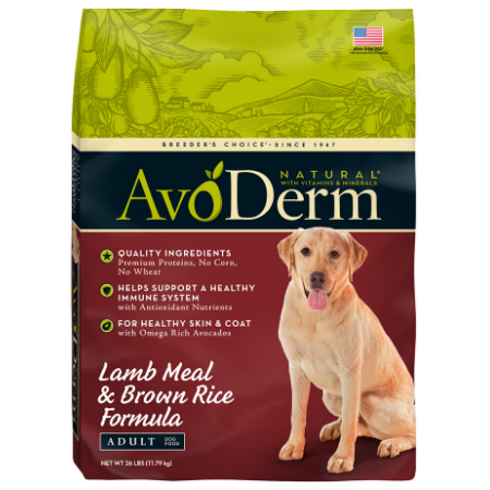 AvoDerm Natural Lamb Meal & Brown Rice Formula Adult Dry Dog Food