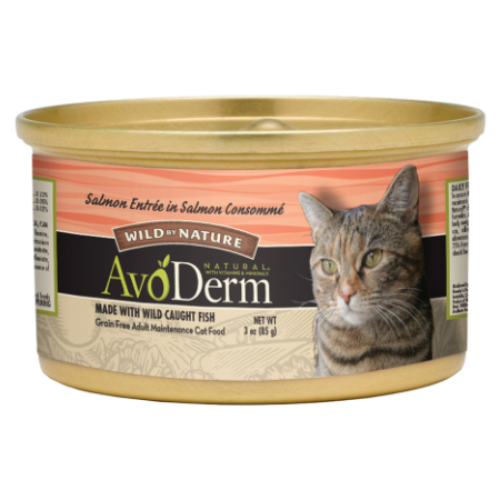 AvoDerm Natural Wild by Nature Grain-Free Salmon in Salmon Consomme Canned Cat Food