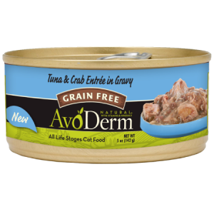 AvoDerm Natural Grain Free Tuna & Crab Entrée in Gravy wet cat food