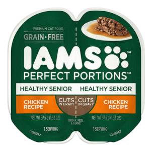Iams Perfect Portions Healthy Senior Cat-Chicken Cuts In Gravy