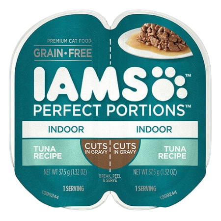 Iams Perfect Portions Indoor Cat-Tuna Cuts In Gravy