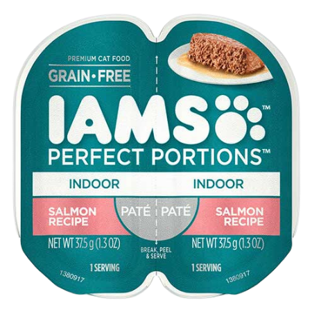 Iams Perfect Portions Indoor Cat Pate-Salmon