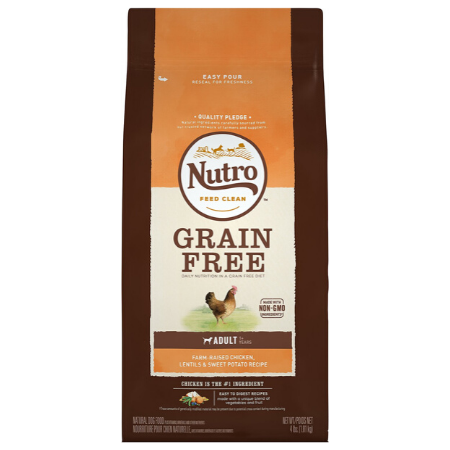 Nutro Grain-Free Adult Farm Raised Chicken, Lentils & Sweet Potato Recipe Dry Dog Food