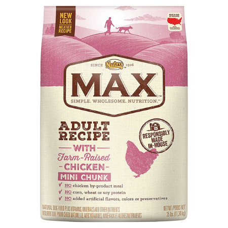 Nutro Max Adult Mini Chunk Natural Chicken Meal & Rice Recipe Dry Dog Food