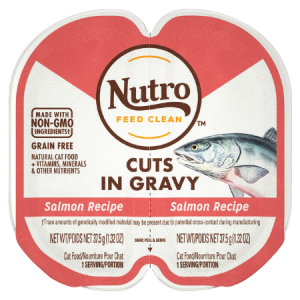 Nutro Perfect Portions Grain-Free Cuts in Gravy Real Salmon Recipe Cat Food Trays