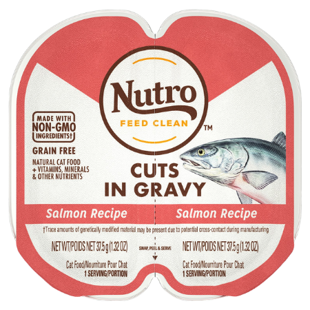 Nutro Perfect Portions Grain-Free Cuts in Gravy Real Salmon Recipe Cat Food Trays