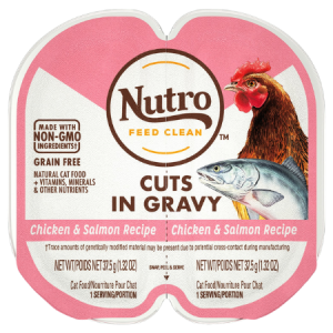 Nutro Perfect Portions Grain-Free Cuts in Gravy Real Chicken & Salmon Recipe Cat Food Trays