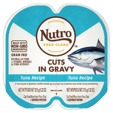 Nutro Perfect Portions Grain-Free Cuts in Gravy Real Tuna Recipe Cat Food Trays