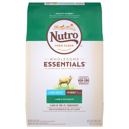 Nutro Wholesome Essentials Small Bites Adult Pasture Fed Lamb & Rice Recipe Dry Dog Food, 30-lb.