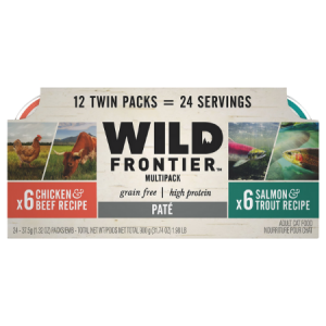 Nutro Wild Frontier Real Chicken & Beef, Real Salmon & Trout Recipe Pate Multipack Adult High-Protein Grain-Free Cat Food Trays