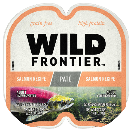Nutro Wild Frontier Real Salmon Recipe Pate Adult High-Protein Grain-Free Cat Food Trays