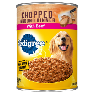 Pedigree Chopped Ground Dinner With Beef Canned Dog Food