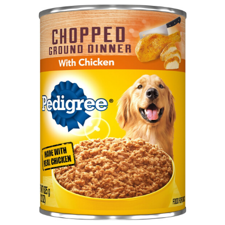 Pedigree Chopped Ground Dinner With Chicken Canned Dog Food