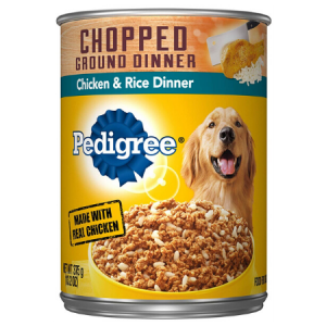 Pedigree Chopped Ground Dinner Chicken & Rice Dinner Canned Dog Food
