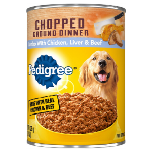 Pedigree Chopped Ground Dinner Combo With Chicken, Beef & Liver Canned Dog Food