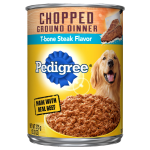 Pedigree Chopped Ground Dinner T-bone Steak Flavor Canned Dog Food
