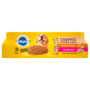 Pedigree Chopped Ground Dinner Variety Pack With Beef & Chicken Canned Dog Food