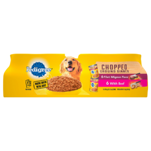 Pedigree Chopped Ground Dinner Variety Pack With Filet Mignon & Beef Canned Dog Food
