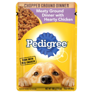 Pedigree Chopped Meaty Ground Dinner With Hearty Chicken Wet Dog Food