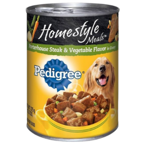 Pedigree Homestyle Meals Porterhouse Steak & Vegetable Flavor in Gravy Canned Dog Food