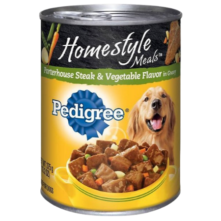 Pedigree Homestyle Meals Porterhouse Steak & Vegetable Flavor in Gravy Canned Dog Food