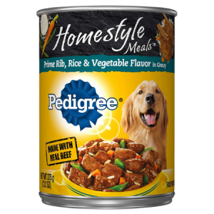 Pedigree Homestyle Meals Prime Rib, Rice & Vegetable Flavor in Gravy Canned Dog Food