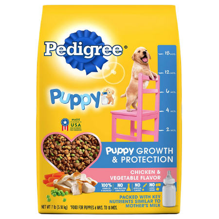 Pedigree Puppy Growth & Protection Chicken & Vegetable Flavor Dry Dog Food