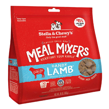 Stella & Chewy's Dandy Lamb Meal Mixers Grain-Free Freeze-Dried Dog Food,