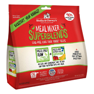 Stella & Chewy's SuperBlends Cage-Free Duck Duck Goose Recipe Meal Mixers Grain-Free Freeze-Dried Dog Food