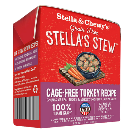 Stella & Chewy's Cage-Free Turkey Wet Food Stew for Dogs