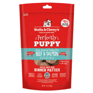 Stella & Chewy's Perfectly Puppy Beef & Salmon Dinner Patties Freeze-Dried Raw Dog Food