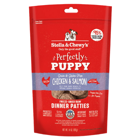 Stella & Chewy's Perfectly Puppy Chicken & Salmon Dinner Patties Freeze-Dried Raw Dog Food