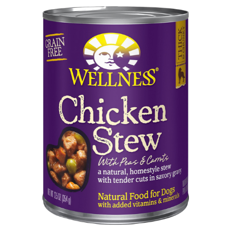 Wellness Chicken Stew with Peas & Carrots Grain-Free Canned Dog Food