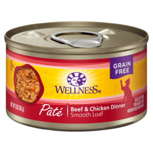 Wellness Complete Health Adult Beef & Chicken Formula Grain-Free Canned Cat Food, 3-oz.