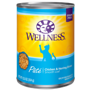 Wellness Complete Health Chicken & Herring Formula Grain-Free Canned Cat Food, 12.5-oz