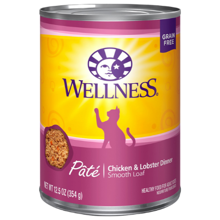 Wellness Complete Health Chicken & Lobster Formula Canned Cat Food, 12.5-oz