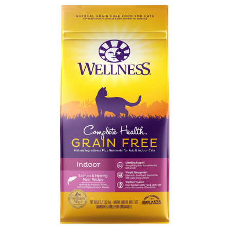 Wellness Complete Health Natural Grain-Free Salmon & Herring Indoor Dry Cat Food